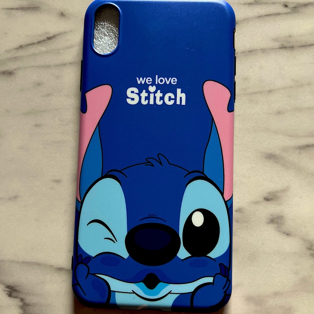 “We Love Stitch” iPhone XS Max silicone case 💙✨🌴